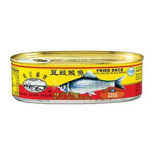 PRB FRIED DACE FISH WITH SALTED BLACK BEANS 227G 珠江橋牌豆豉鯪魚 227G