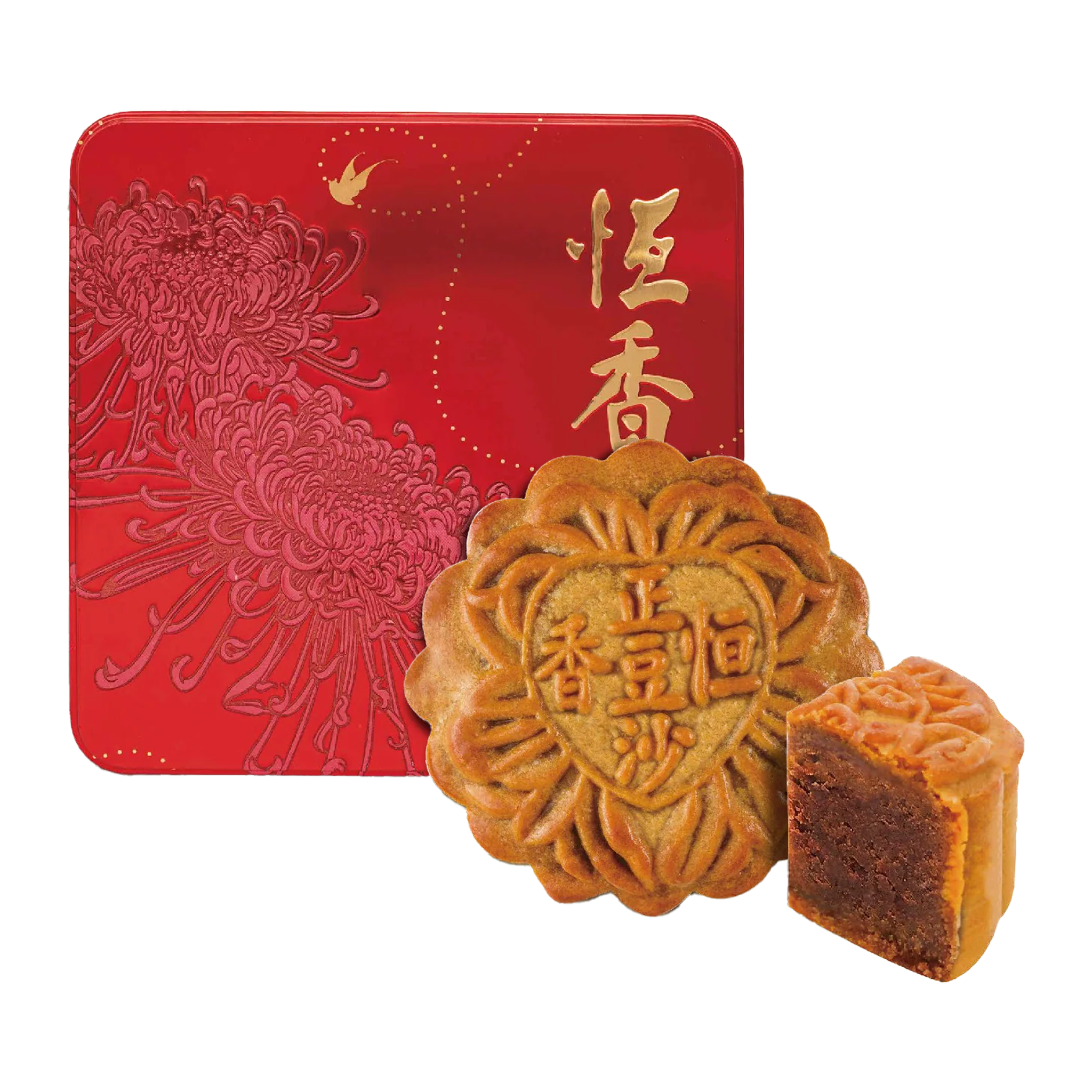 HANG HEUNG Red Bean Paste Mooncake (4 PCS) 恆香 純正紅荳沙月餅 (4個裝)