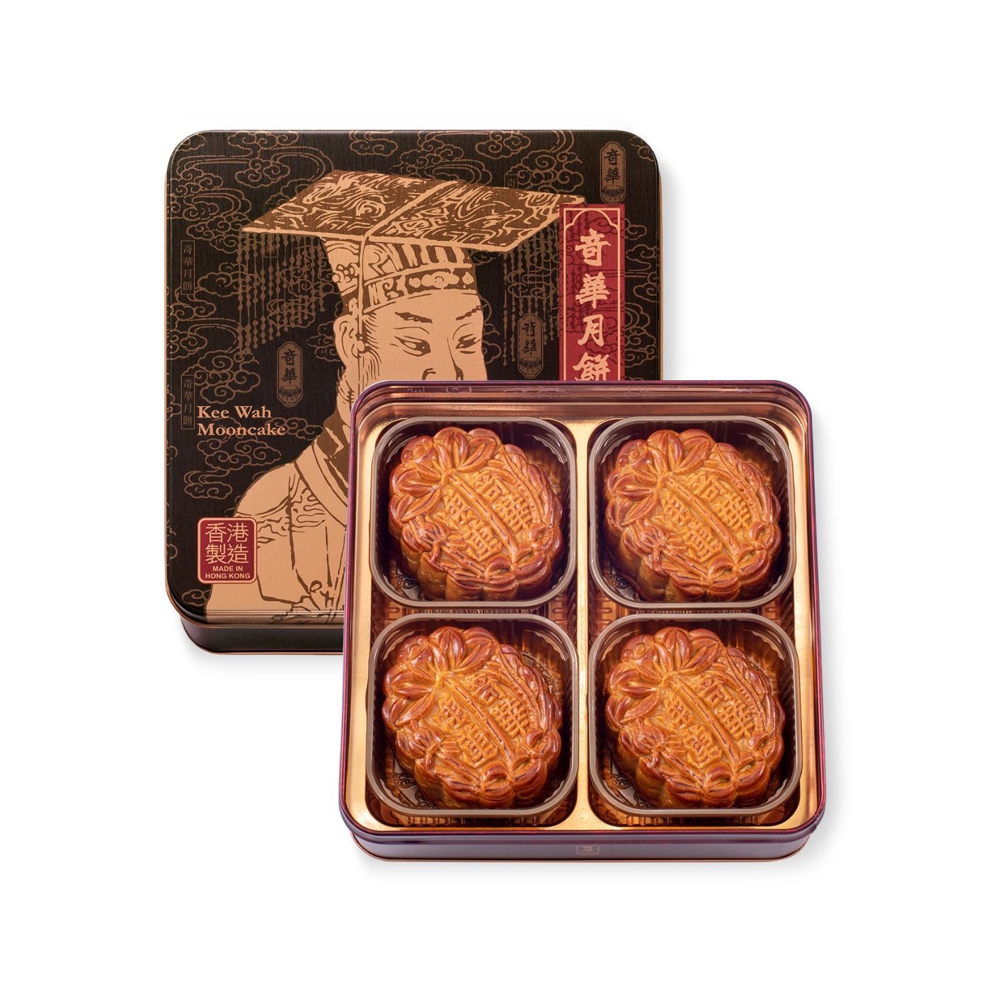 KEE WAH Golden Lotus Seed Paste Mooncake (4pcs) 奇華 純正金黃蓮蓉月餅 (4個裝)