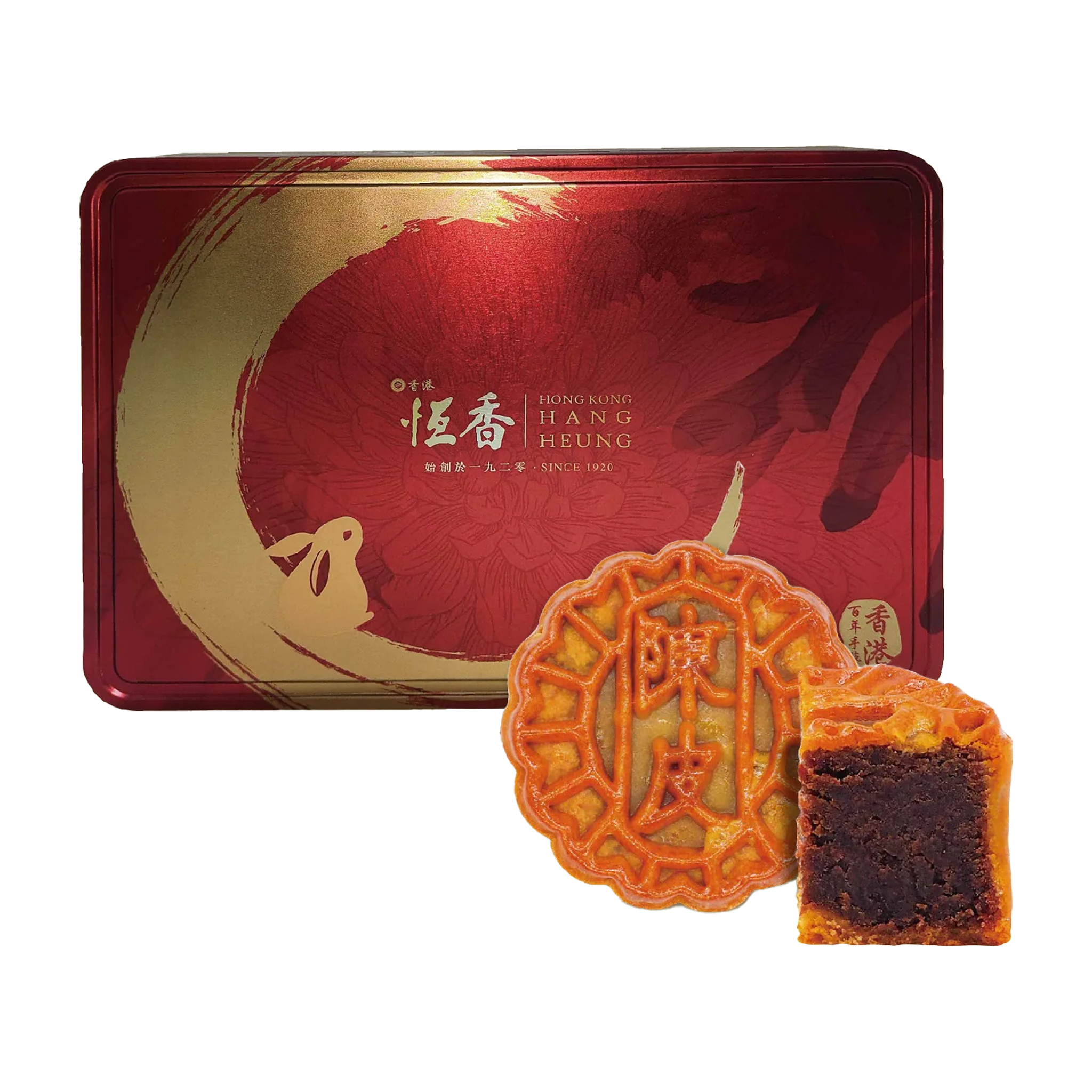 HANG HEUNG Red Bean Paste Pastry Mandarin Peel (6 PCS) 恆香 陳皮紅豆沙月餅 (6個裝)