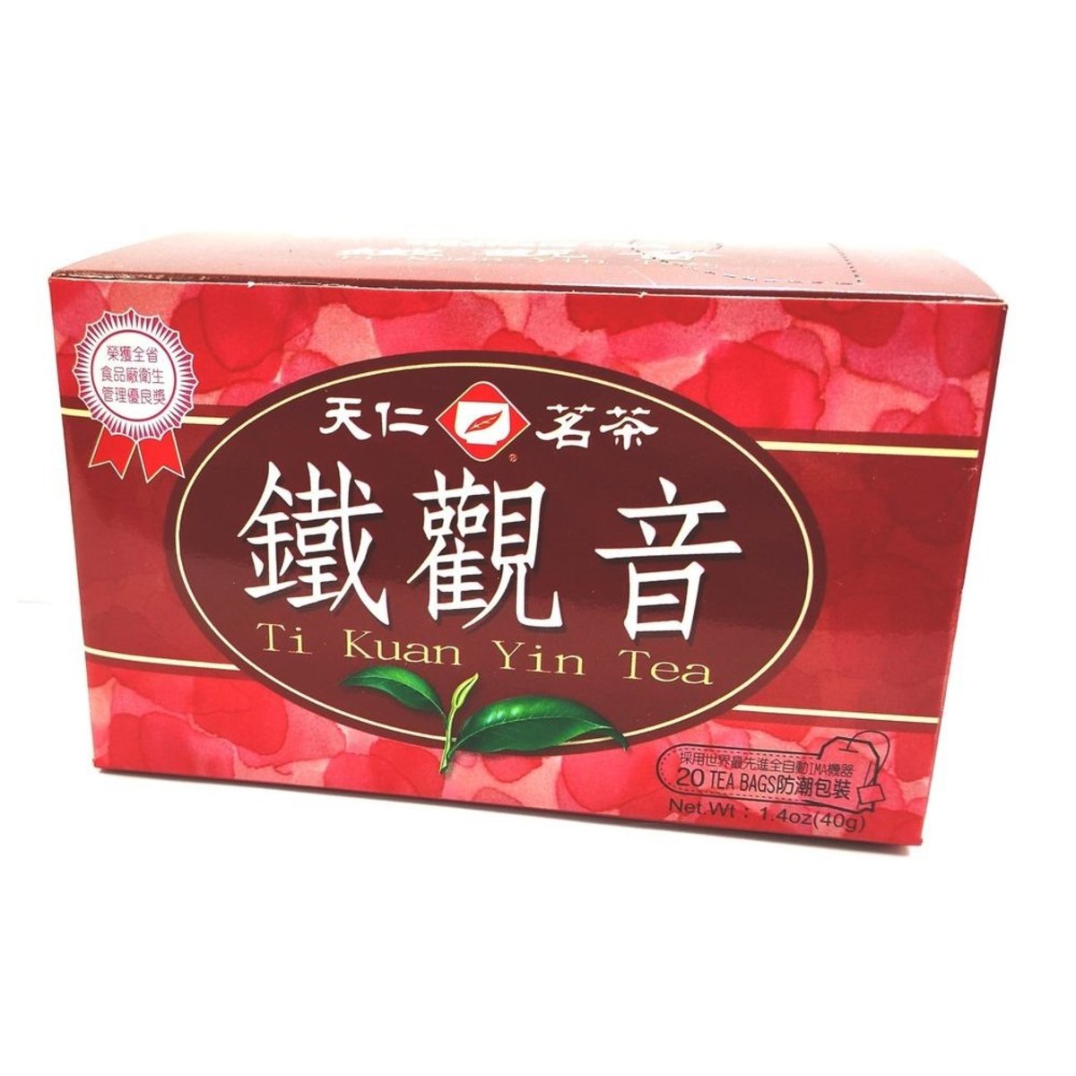 Ten Ren's Tea Ti Kuan Yin  Tea 20Tea Bags /40G 天仁茗茶 鐵觀音茶 20個茶包/40G