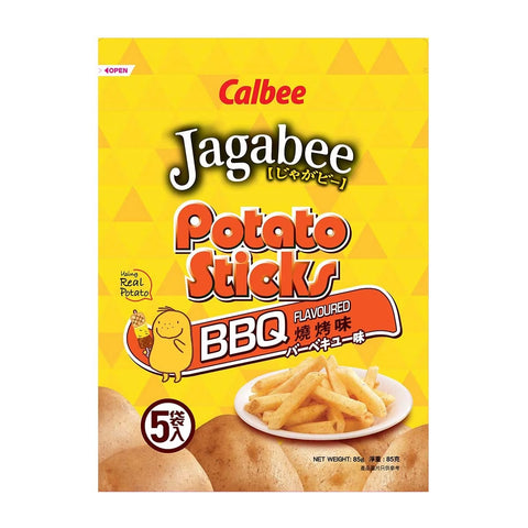 CALBEE JAGABEE POTATO STICKS (BBQ FLV) 85G 卡樂B 宅卡Ｂ薯條（燒烤味）企身袋裝 85G