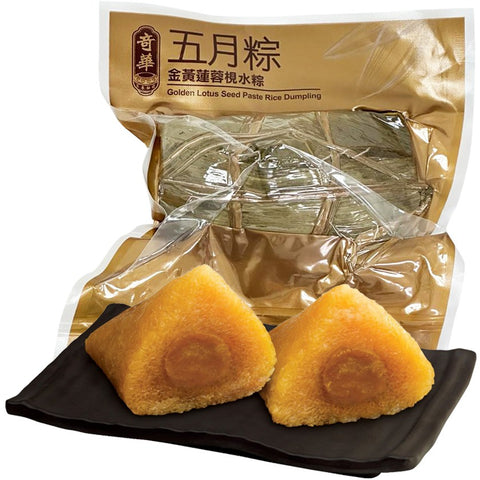 KEE WAH Golden Lotus Seed Paste Rice Dumpling ( Vacuum Packaging ) 200G 奇華 金黃蓮蓉鹼水粽 ( 真空包裝 ) 200G