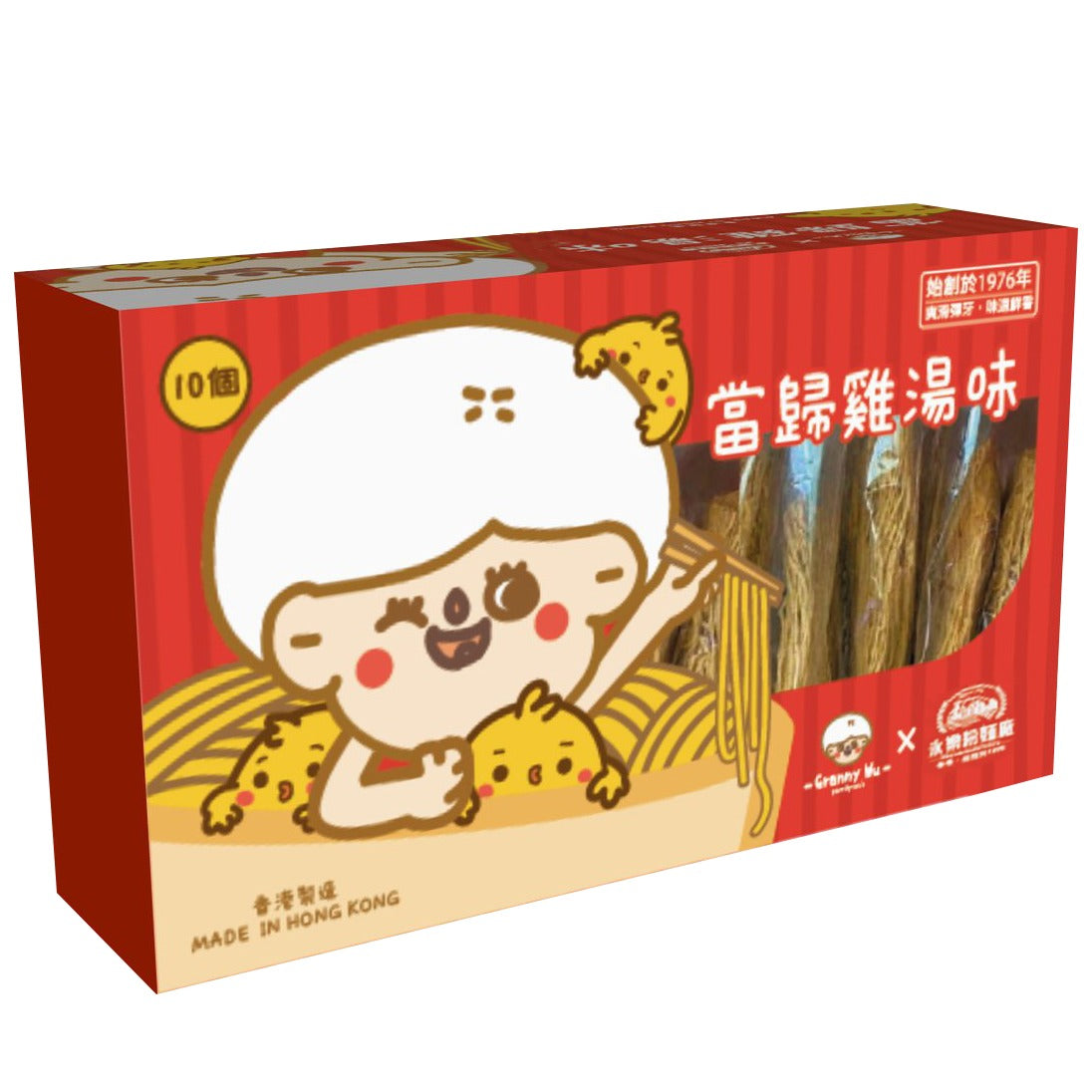 WING LOK Handmade Noodle Angelica Chicken Noodle Soup Gift Box (10 pcs) 450g 永樂粉麵廠 - 當歸雞湯麵禮盒 (10個裝) 450g