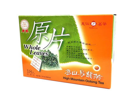 TEN REN's  High Mountain Oolong Tea (Whole Leaves) 18PCS/54G 天仁茗茶   高山烏龍茶(原片) 18包/54克