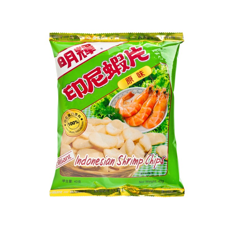 BRILLIANT Indonesian Shrimp Chips (Original Flaovr) 40G 明輝 印尼蝦片(原味) 40G