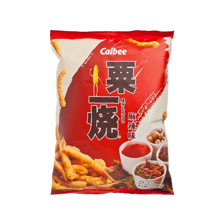 CALBEE MALA FLV GRILL A CORN 80G 卡樂B 香辣粟一燒 80G