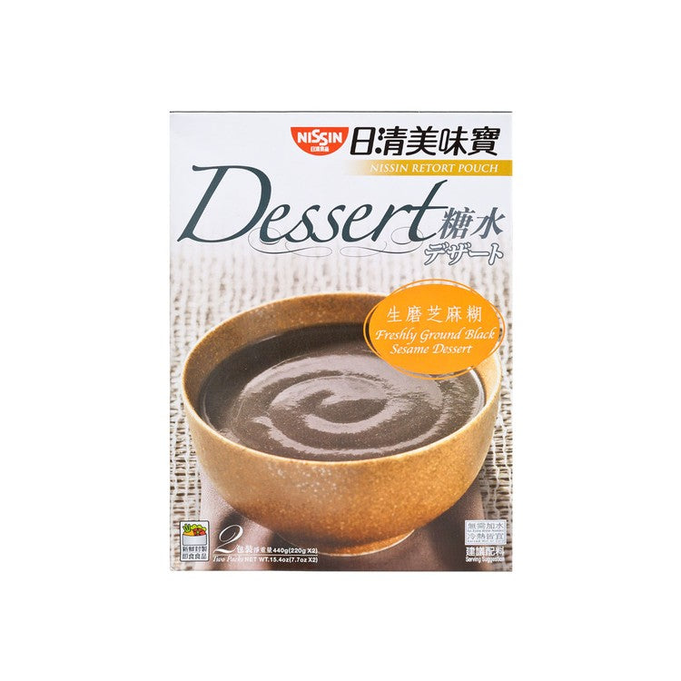 NISSIN RETORT POUCH BLACK SESAME DESSERT 2X220G 日清美味寶 生磨芝麻糊 2X220G