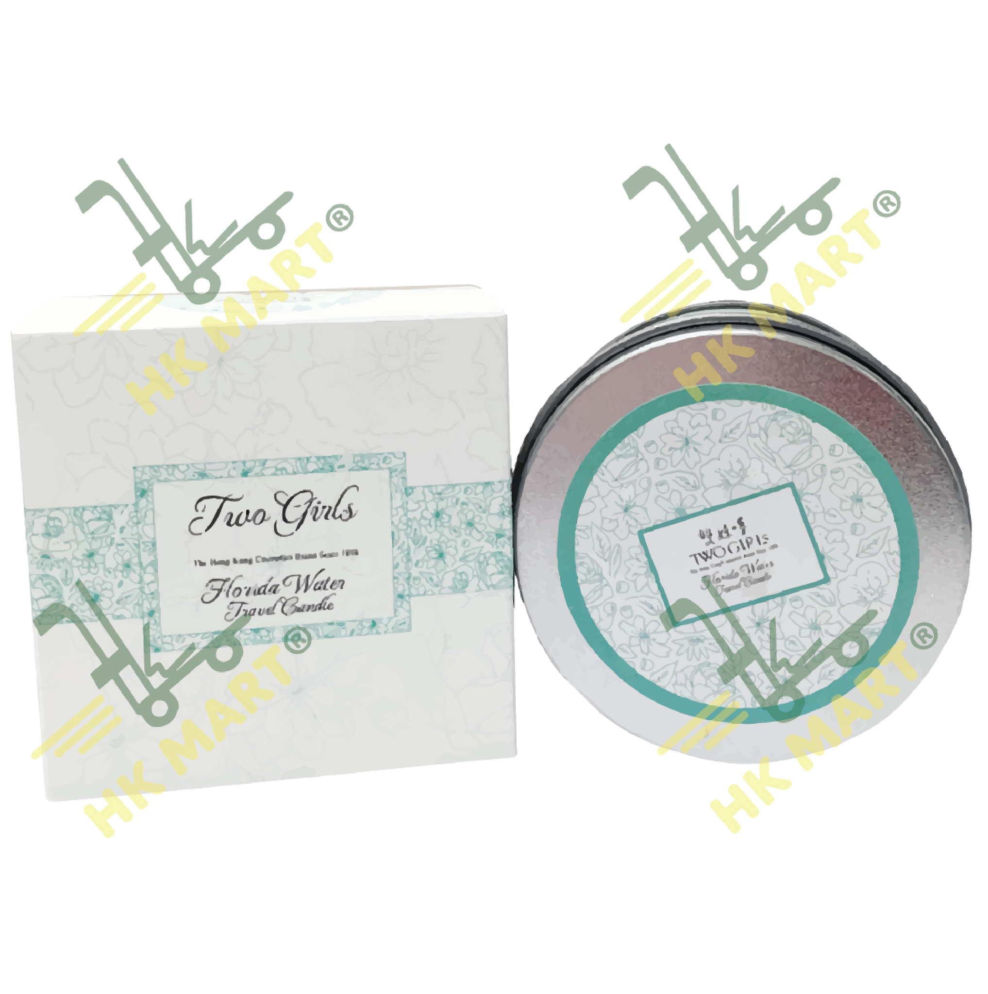 Two Girls Florida Water Travel Candle 110G (Green Color)  雙妹嘜 花露水香味蠟燭旅行裝110克 (綠色)