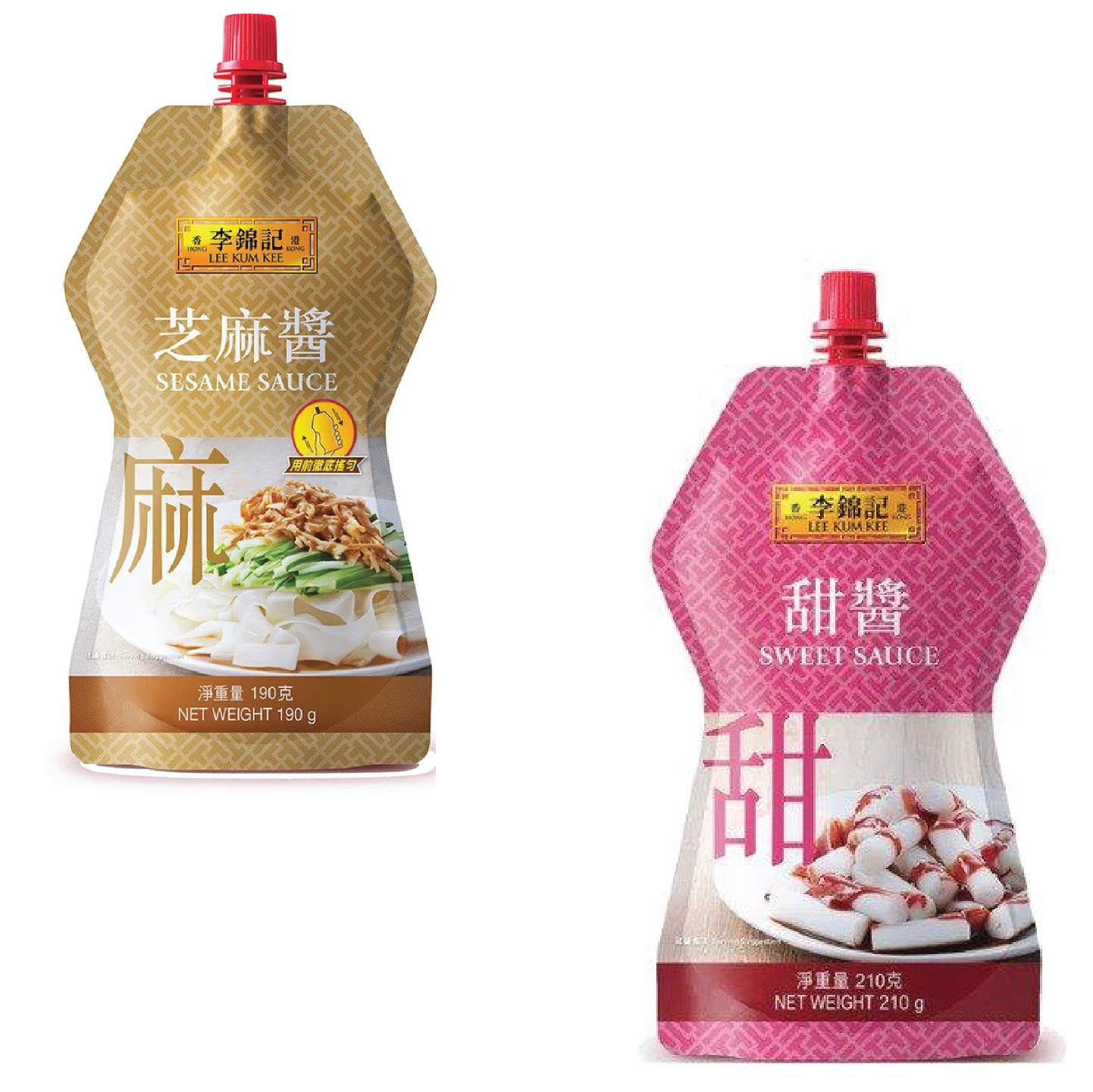 LEE KUM KEE Sweet Sauce &  Sesame Sauce Cheer Pack - 李錦記 芝麻醬 + 甜醬直立唧唧裝