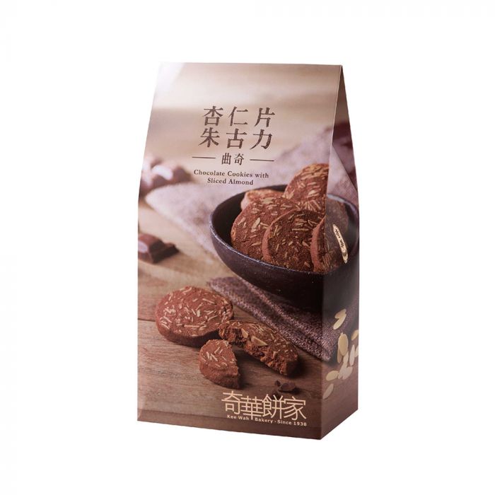 KEE WAH Chocolate Cookies with Sliced Almond (12pcs) 奇華 杏仁片朱古力曲奇 (12件裝)