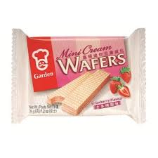 GARDEN MINI STRAWBERRY WAFER 34G 嘉頓 迷你士多啤梨威化 34G