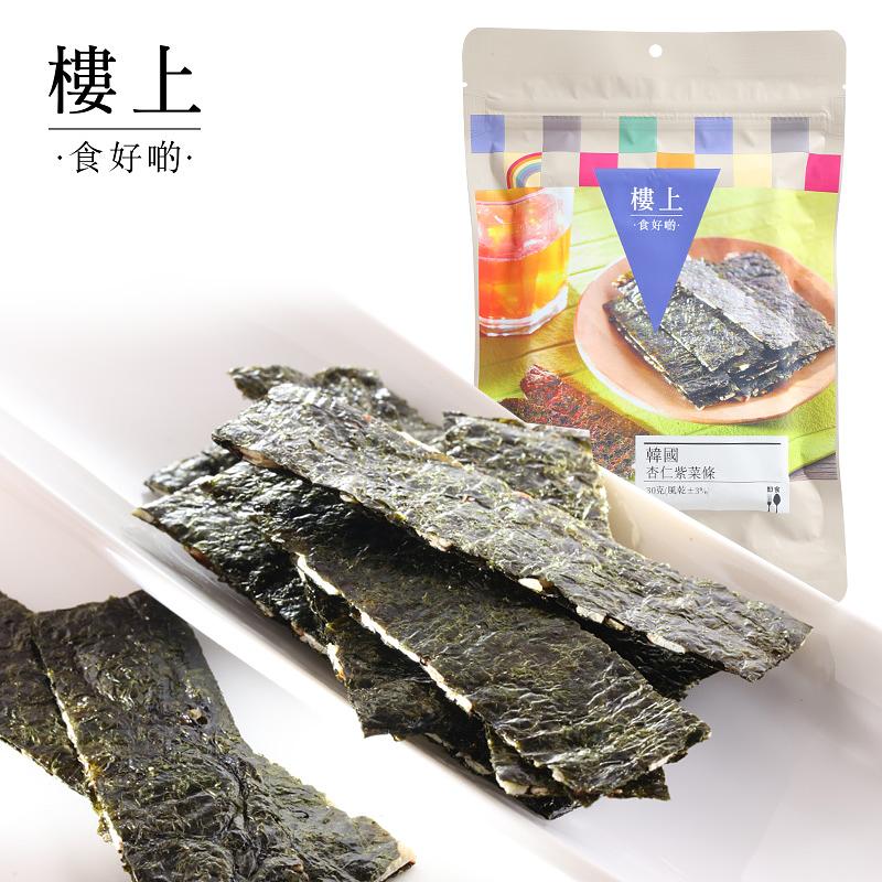 HKJEBN Korean Almond chips Seaweed 30G 樓上 韓國杏仁紫菜條 30G