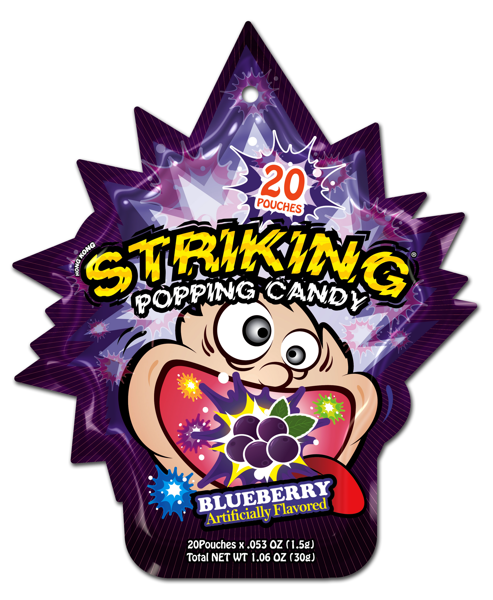 STRIKING POPPING CANDY BLUEBERRY (20 pack) 30G 索勁 爆炸糖藍莓味(20包) 30G