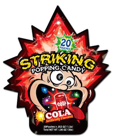 STRIKING POPPING CANDY COLA (20 pack) 30G 索勁 爆炸糖可樂味(20包) 30G