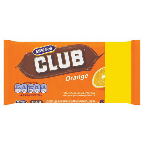 MCVITIE'S CLUB-ORANGE 7'S 麥維他 朱古力夾心橙餅 7'S