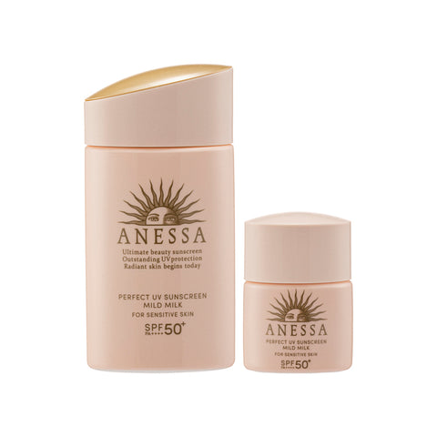 Anessa Perfect UV Sunscreen Mild Milk Set SPF50+ PA++++ 2pcs  Anessa 極防水輕爽低敏乳液限定套裝 SPF50+PA++++ 2件裝