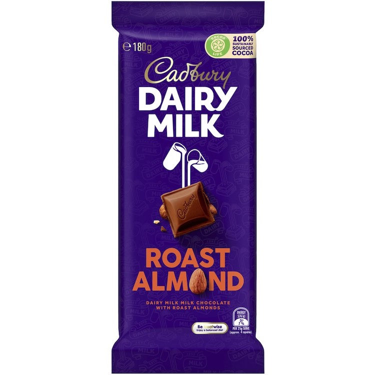 CADBURY DAIRYMILK ALMOND BLOCK 160G 吉百利 牛奶朱古力杏仁排裝 160G