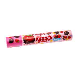 MEIJI STRAWBERRY GUMMY CHOCO TUBE 96G 明治 筒裝士多啤梨朱古力橡皮糖 96G