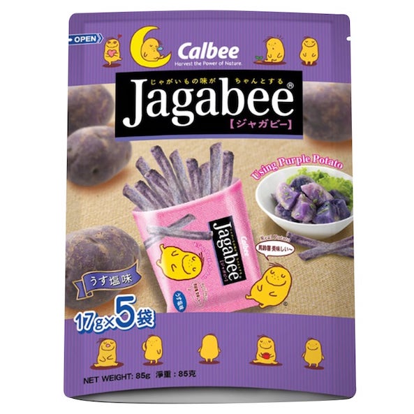 CALBEE JAGABEE PURPLE POTATO STICKS 17g x5 卡樂B 宅卡B紫薯條原味企身袋 17g x5