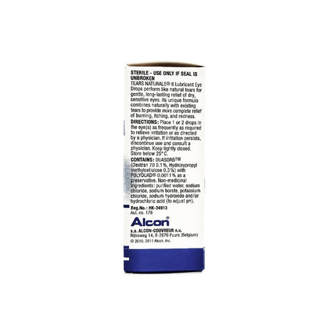 Alcon Tears Naturale II Lubricating Eye Drops 5ml 愛爾康適然高清淚然人工淚液 Tears Naturale II 5毫升