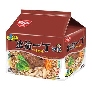 NISSIN Demae Iccho 5-Pack Five Spice Beef Flavour 日清 出前一丁 五香牛肉麵5包裝