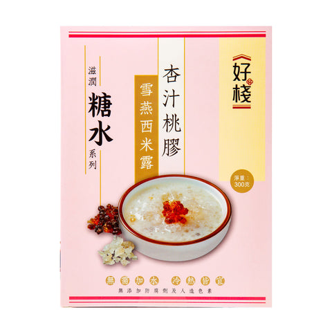 Dessert with Almond Juice, Gum Karaya, Prunus Persica & Sago 300G 好棧 杏汁桃膠雪燕西米露 300G