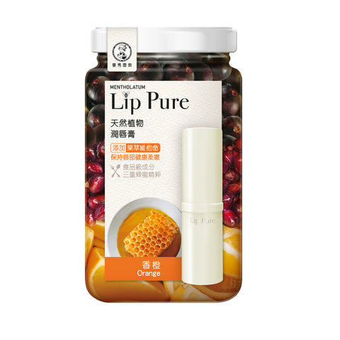 Mentholatum Lip Pure Lip Balm (Orange) 4g Mentholatum曼秀雷敦天然植物潤唇膏(香橙) 4克
