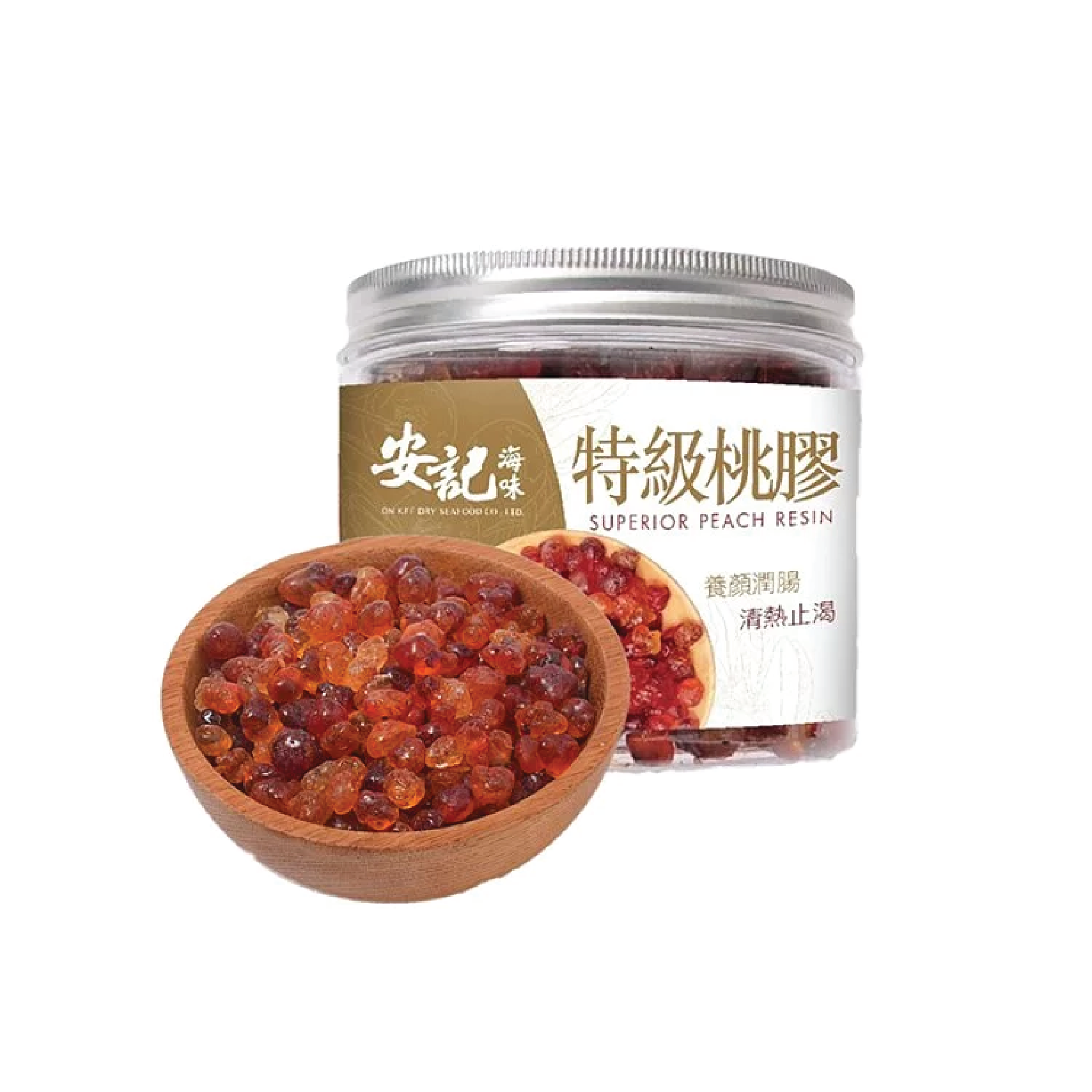 On Kee Superior Peach Resin 300G 安記 特級桃膠 300G (豐富植物膠原蛋白)