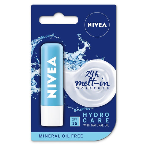 Nivea Hydro Care Lips 4.8g Nivea妮維雅水份補濕潤唇膏 4.8克
