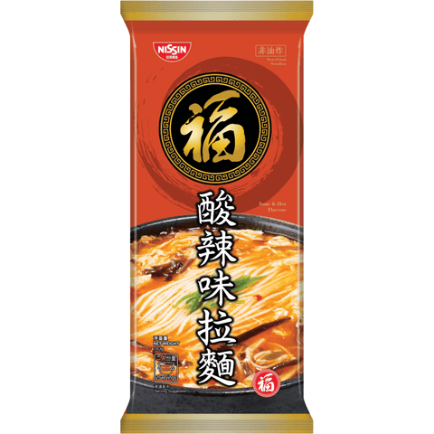 Fuku Bar Noodles (Pack) Sour and Hot Flavour 181G 福字 直身拉麵 酸辣味 181G