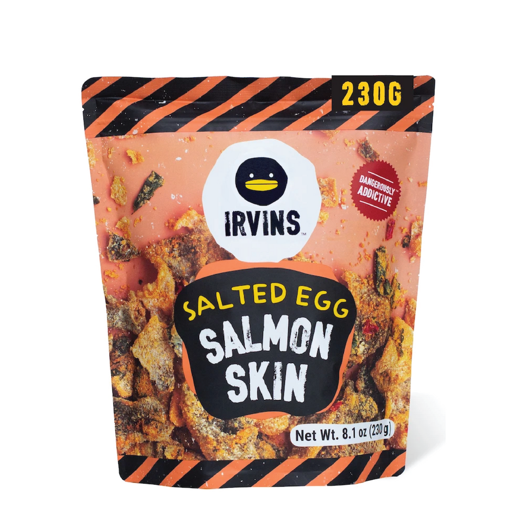 IRVINS Salted Egg Salmon Skin 105G 黑鴨 鹹蛋黃三文魚皮 80G