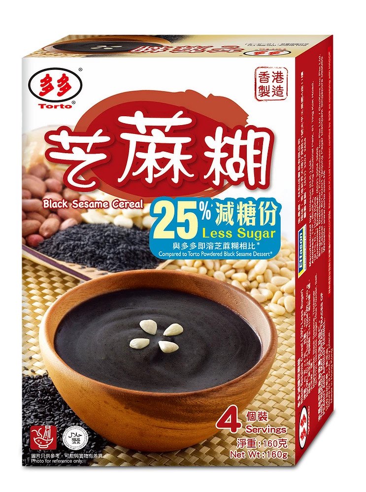 Torto Black Sesame Cereal (25% Less Sugar) 多多即溶芝麻糊 (25% 減糖份)