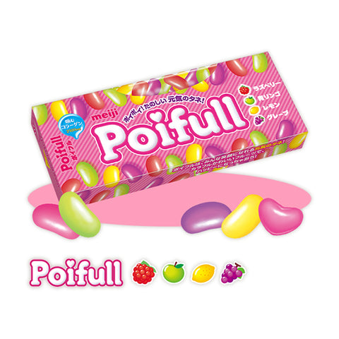 MEIJI Poifull Jelly Bean Fruit Flavor 53G 明治 啫哩腰豆軟糖 (雜果味) 53G