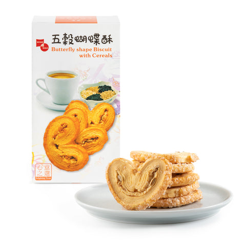 WING WAH Palmiers with Cereals 80G 榮華 五穀蝴蝶酥 80G